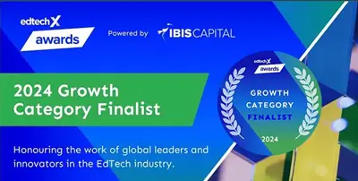 EdTechX Awards 2024 Growth Category Finalist認定バナー